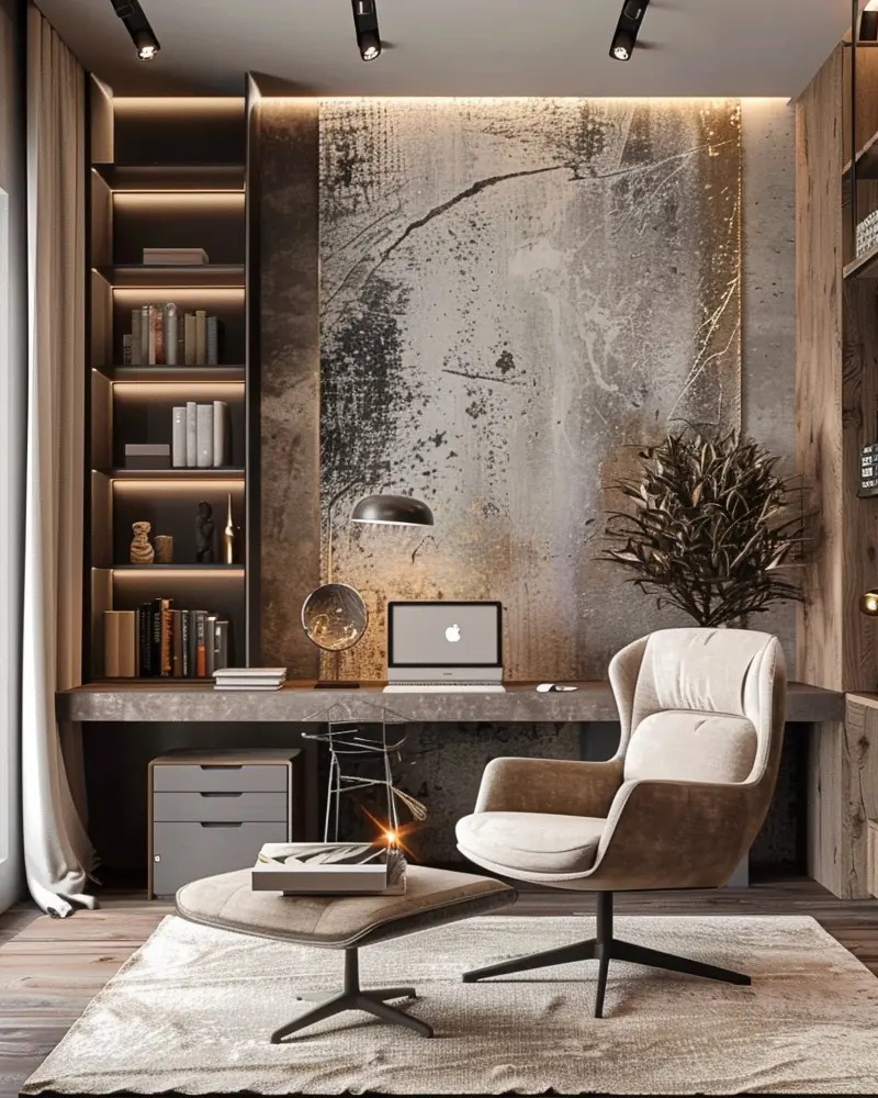deco chic bureau beige