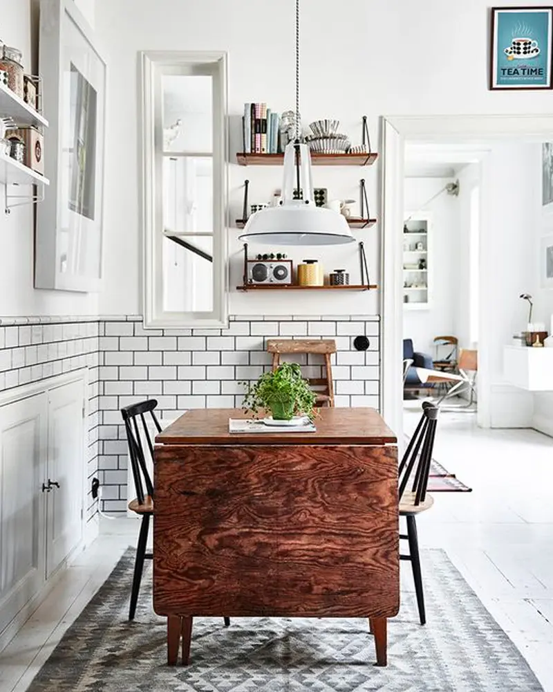 deco salle a manger scandinave industrielle blanc