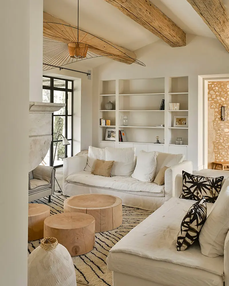 deco salon campagne moderne beige