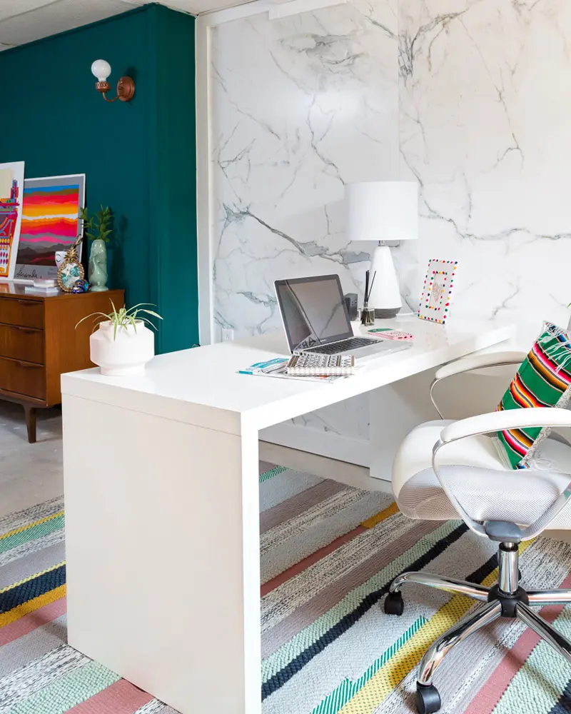 mur marbre deco bureau
