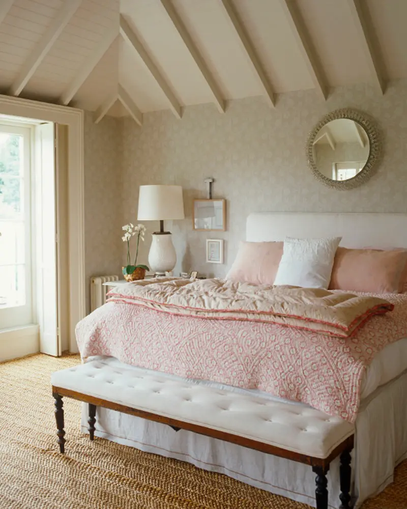 deco chambre campagne romantique rose