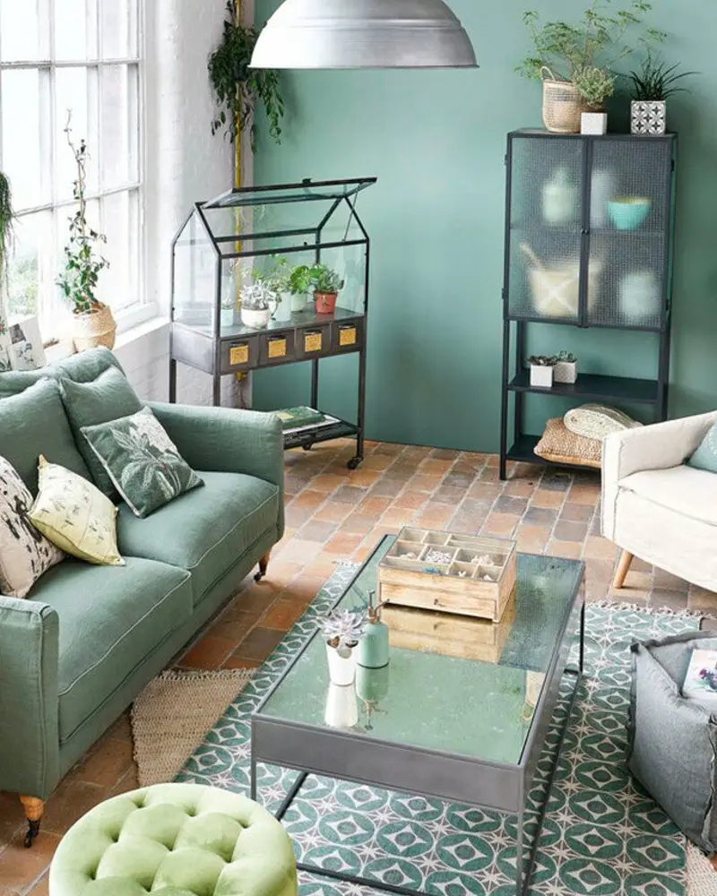 deco salon nature cocooning vert
