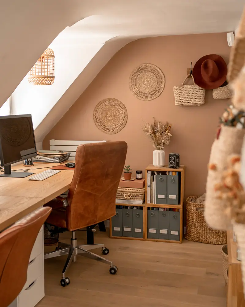 mur terracotta deco bureau