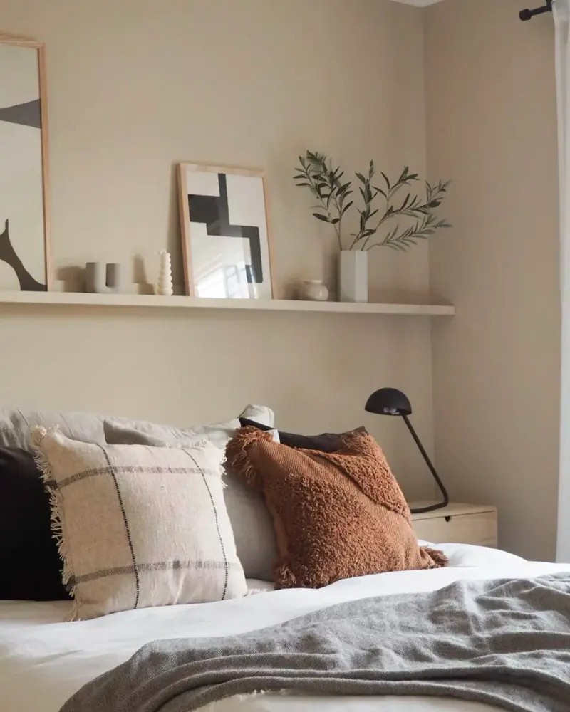 deco chambre moderne beige noir