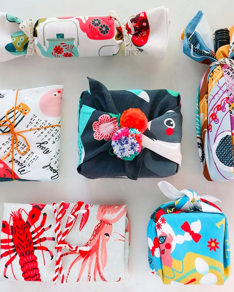 paquet cadeau noel diy tissu