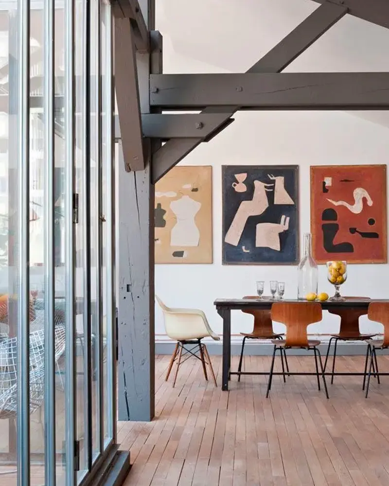 deco salle a manger industrielle moderne minimaliste