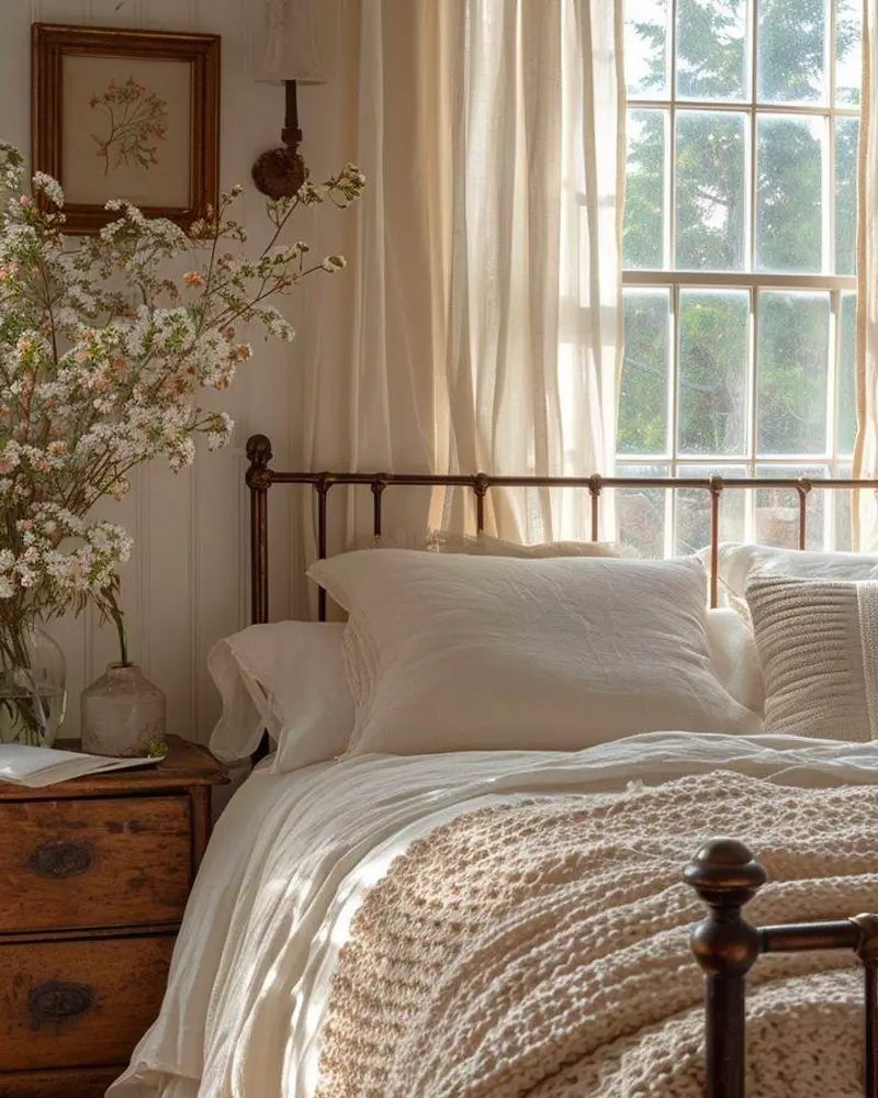 deco chambre campagne chic nature