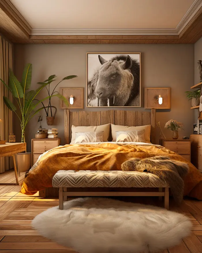 deco chambre nature beige jaune