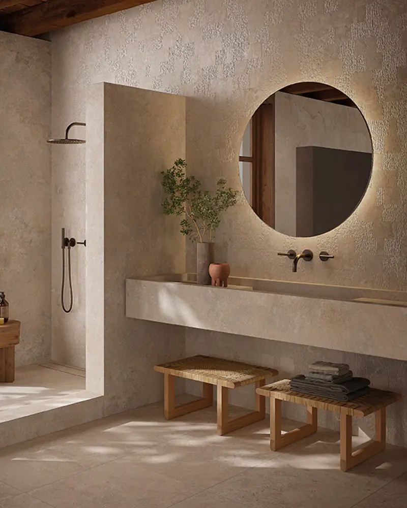 deco salle de bain minimaliste zen beige
