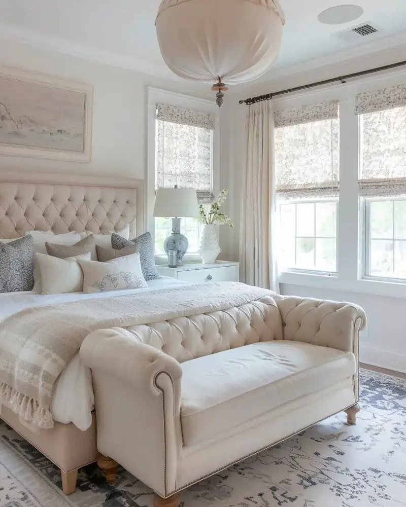deco chambre campagne chic beige
