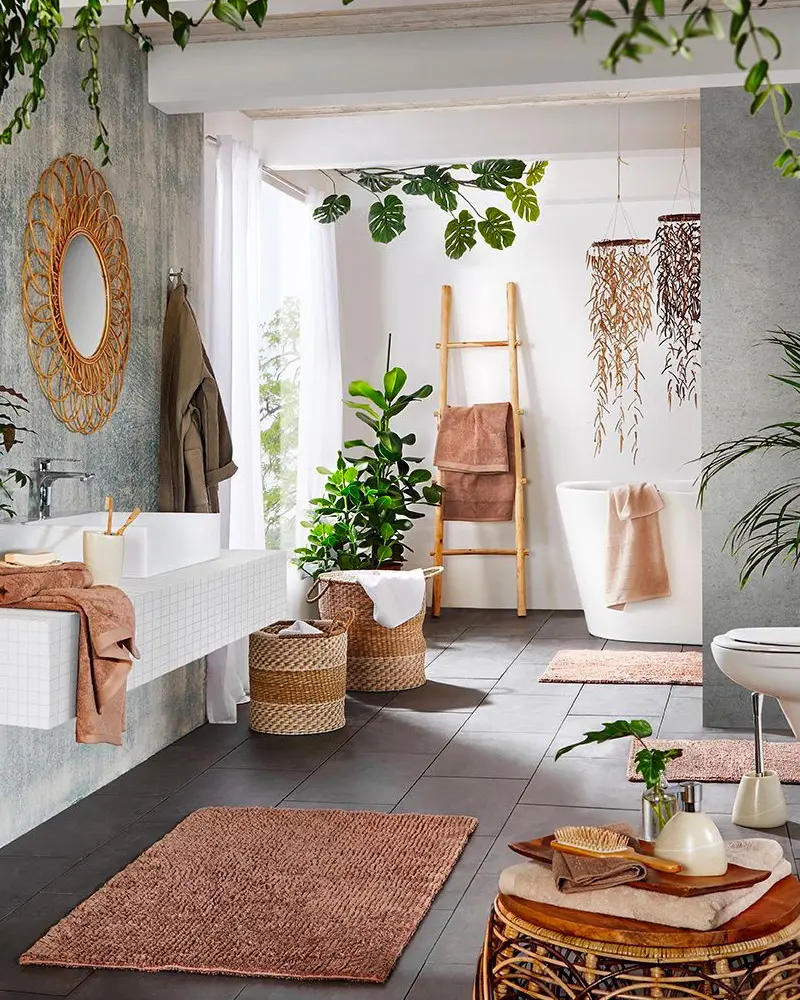 plantes deco salle de bain cosy cocooning boheme