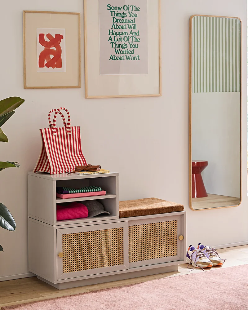 banc d'entrée en cannage La Redoute