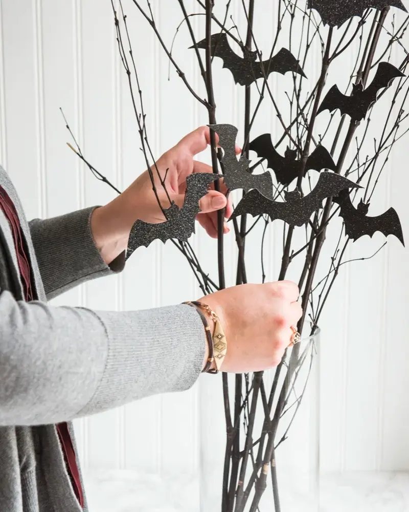 bouquet chauve souris diy deco maison halloween