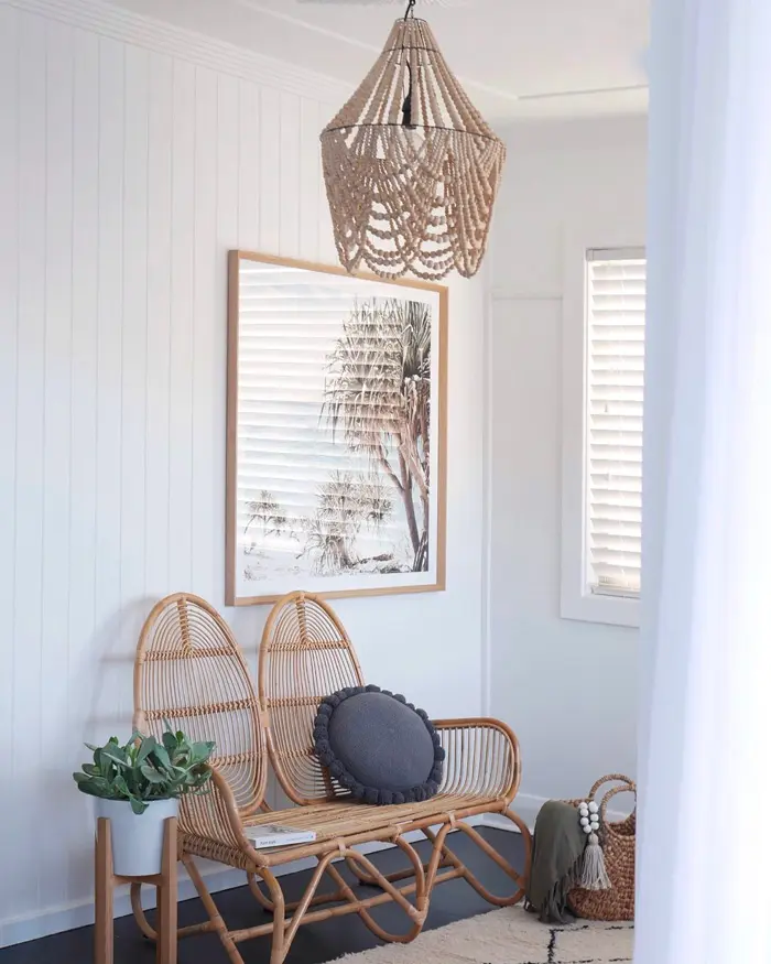 deco maison boheme bord de mer entree
