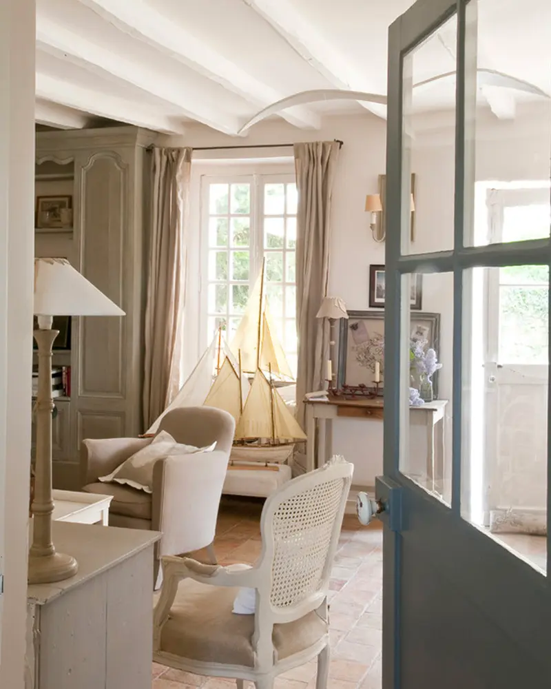 deco maison campagne romantique salon