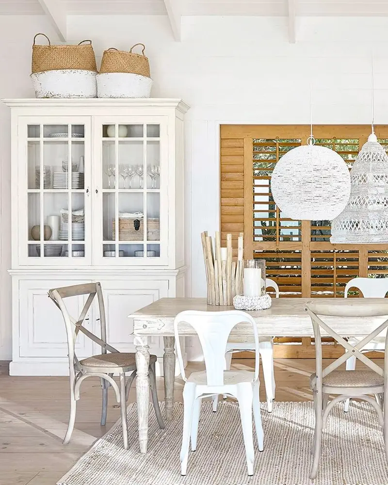 deco salle a manger bord de mer blanc bois