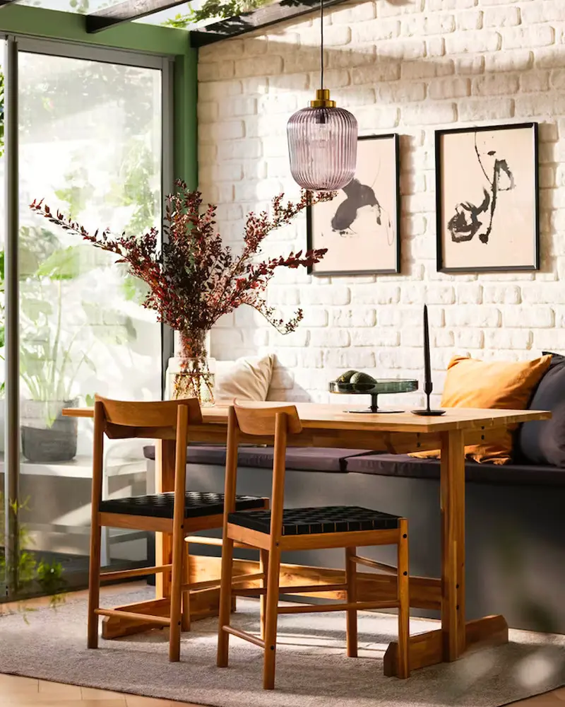deco salle a manger nature vintage
