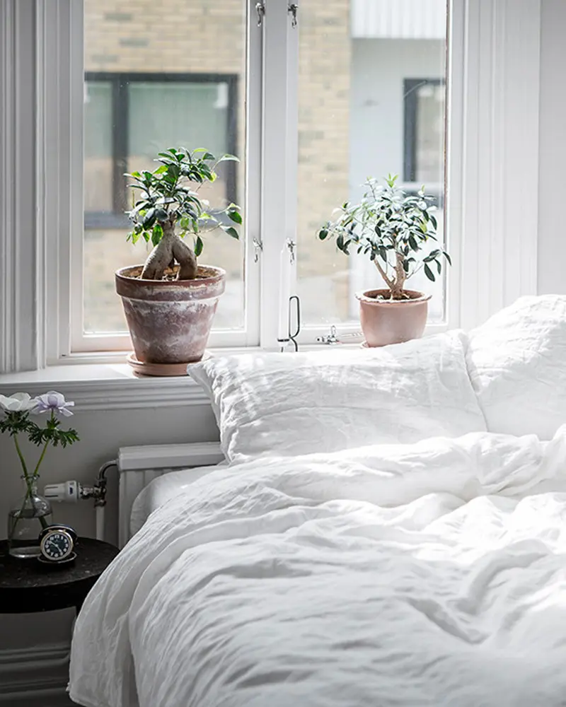 deco studio minimaliste blanc chambre
