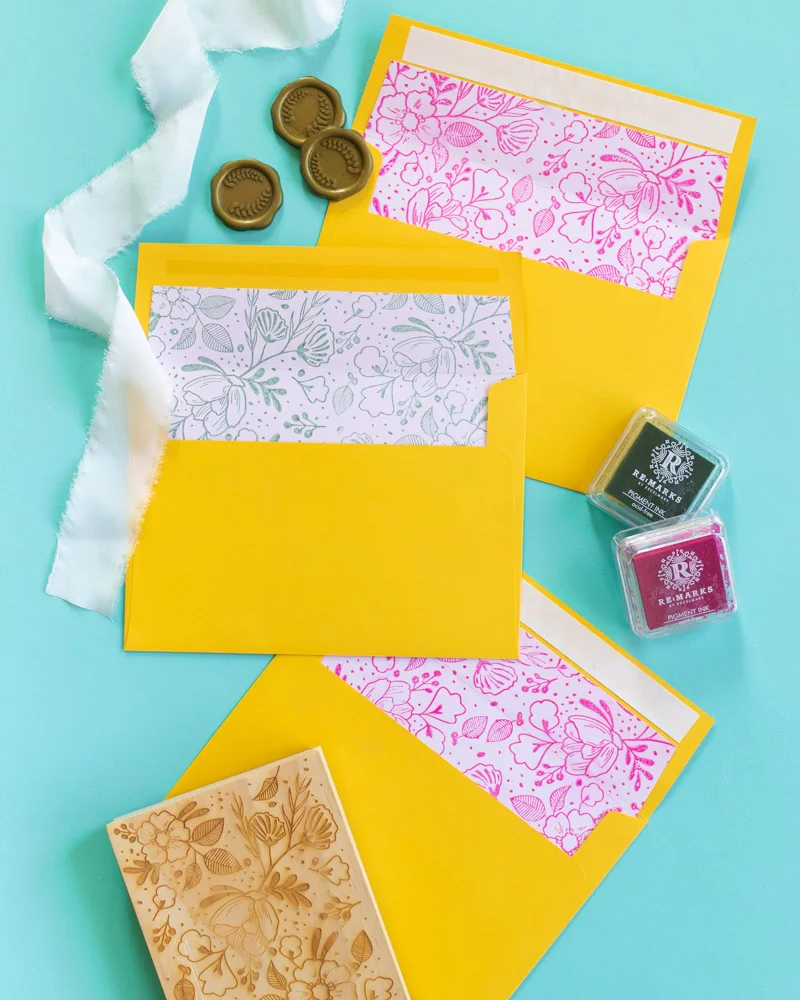 enveloppe papier diy tampon