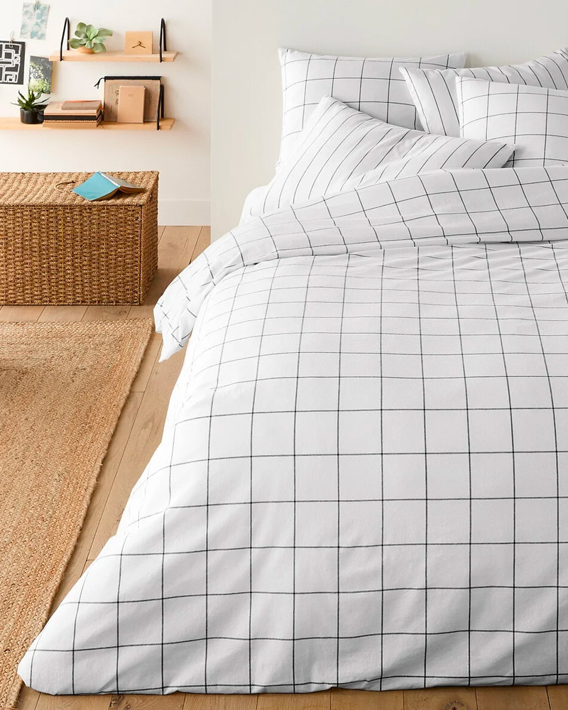 housse couette carreaux