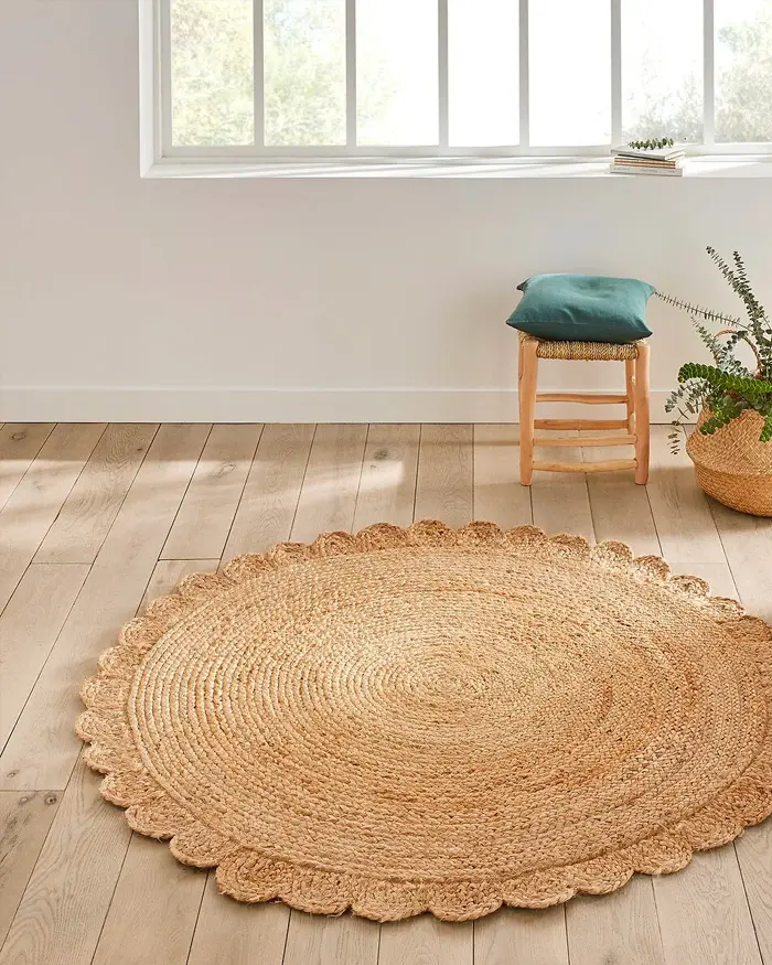 tapis rond jute