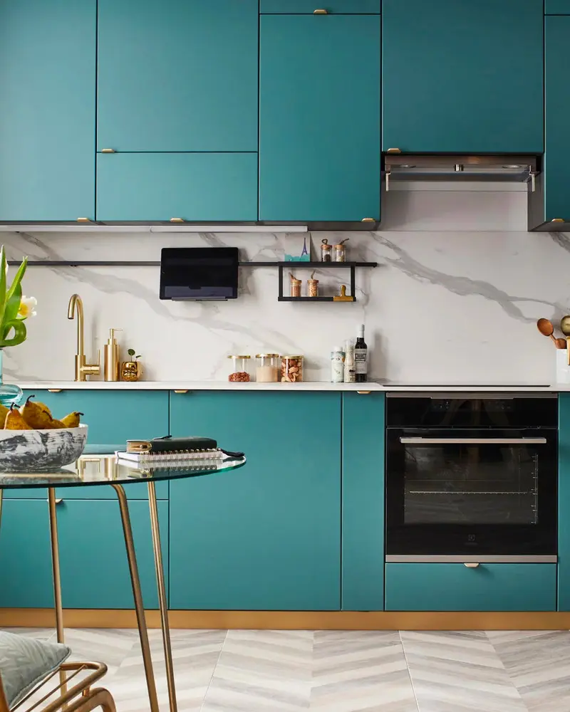 deco cuisine bleu canard
