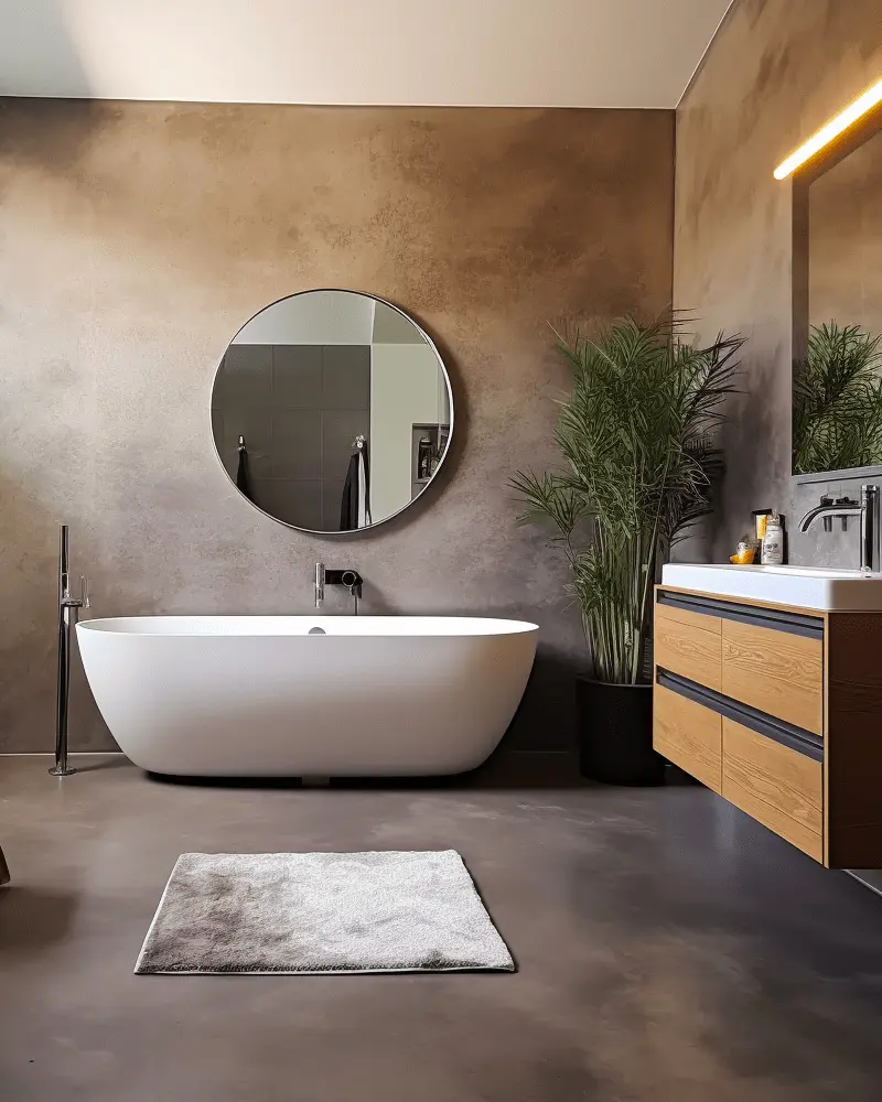 deco salle de bain moderne beton