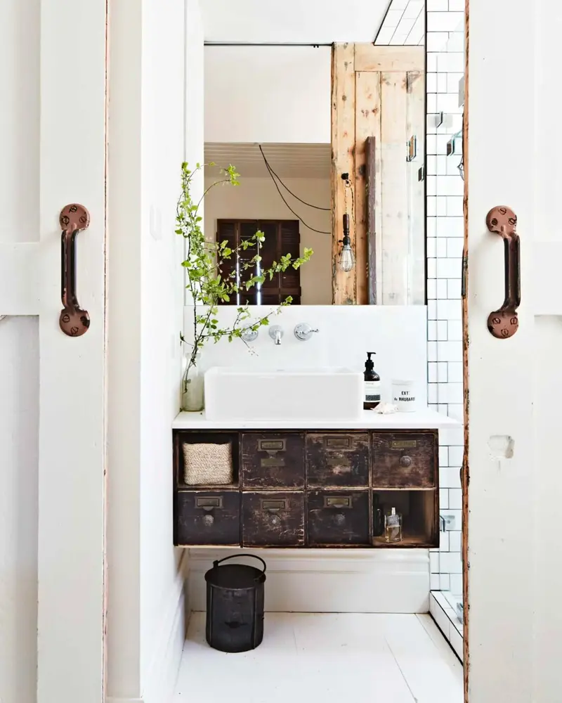 deco salle de bain recup industrielle