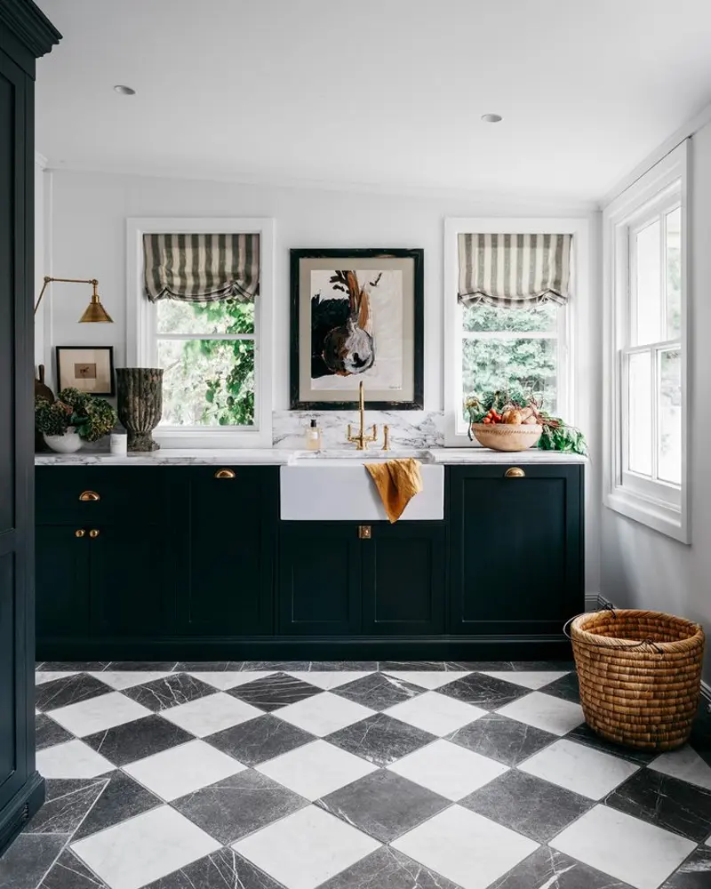 deco cuisine noir blanc chic