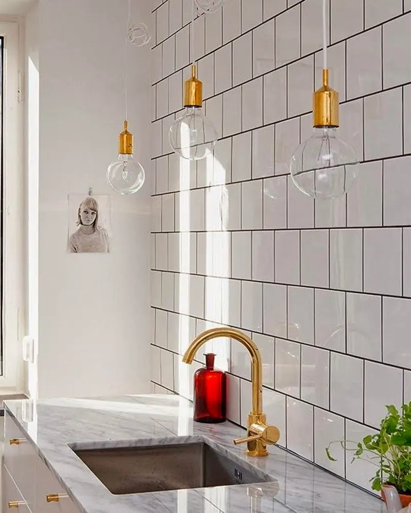 deco cuisine suspension doree