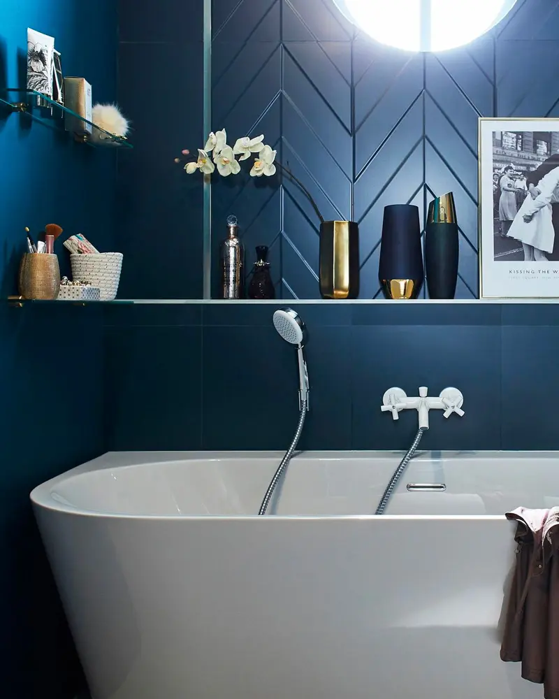 deco salle de bain chic bleu