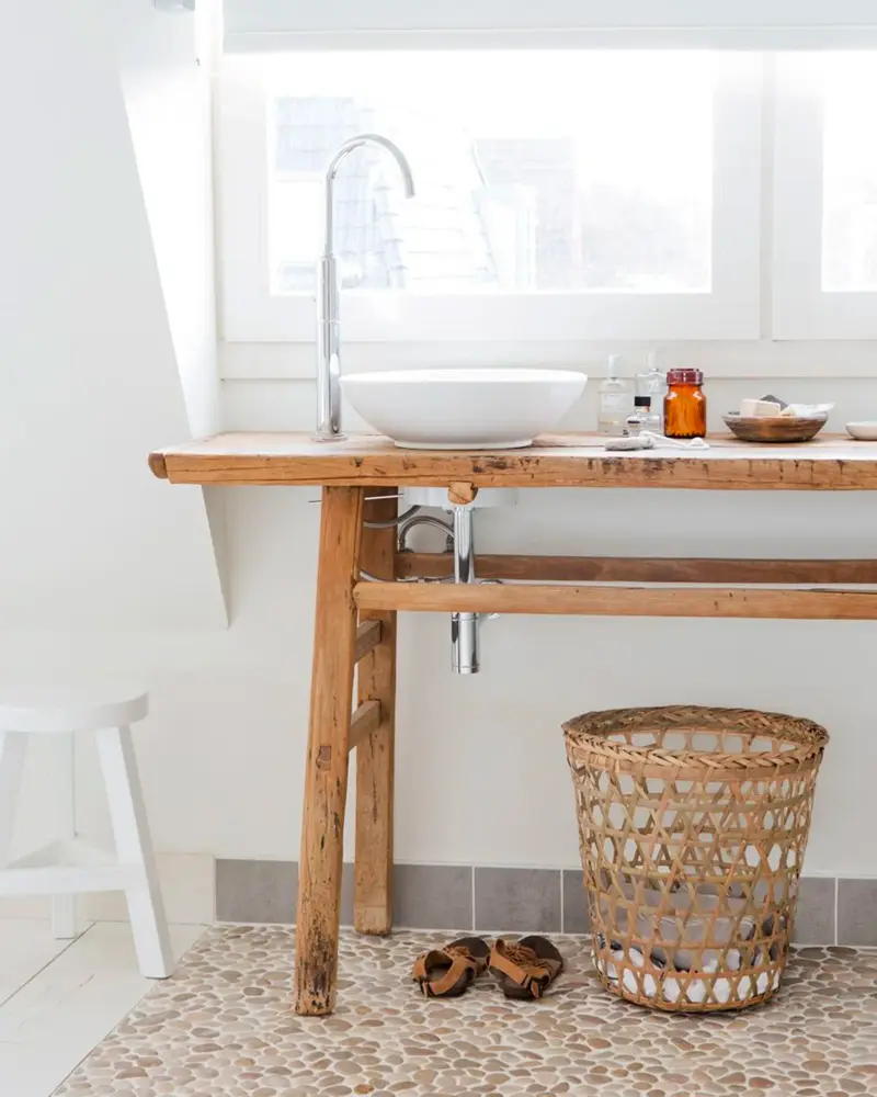meuble métier salle de bain recup