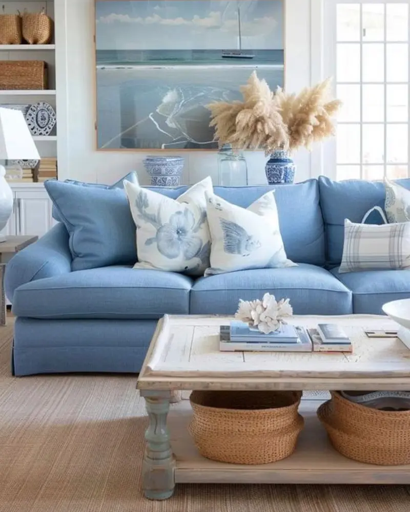 deco salon bord de mer bleu