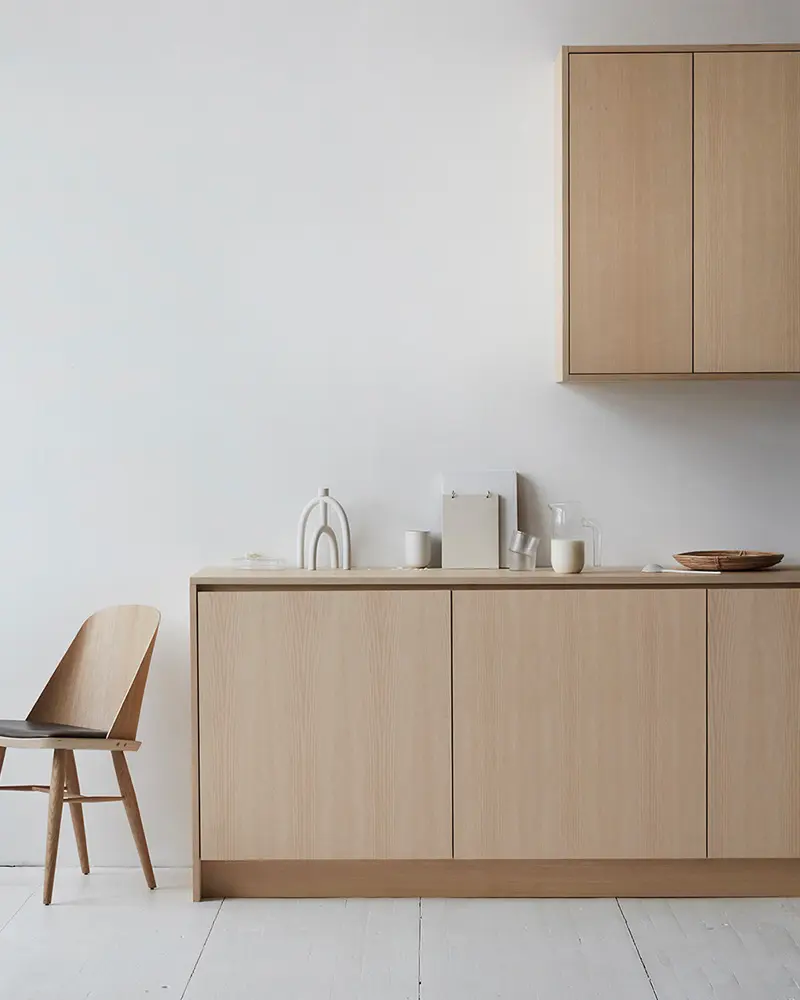 deco cuisine minimaliste blanc bois clair