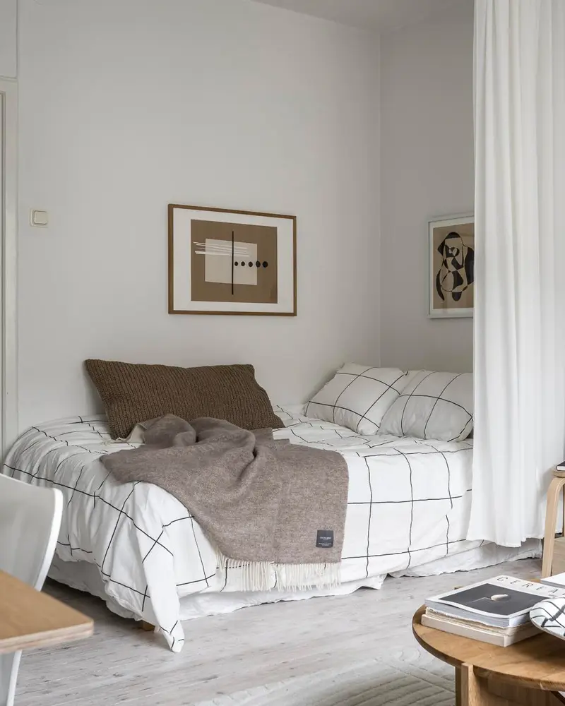 deco appartement moderne bleu chambre
