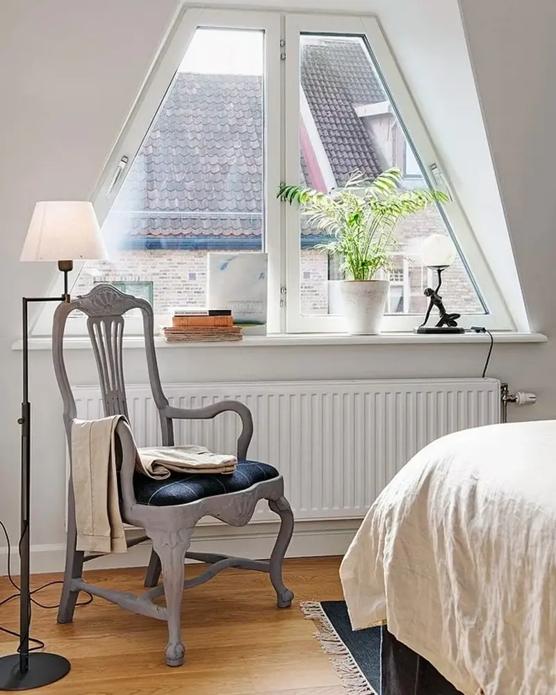 deco appartement scandinave moderne gris chambre