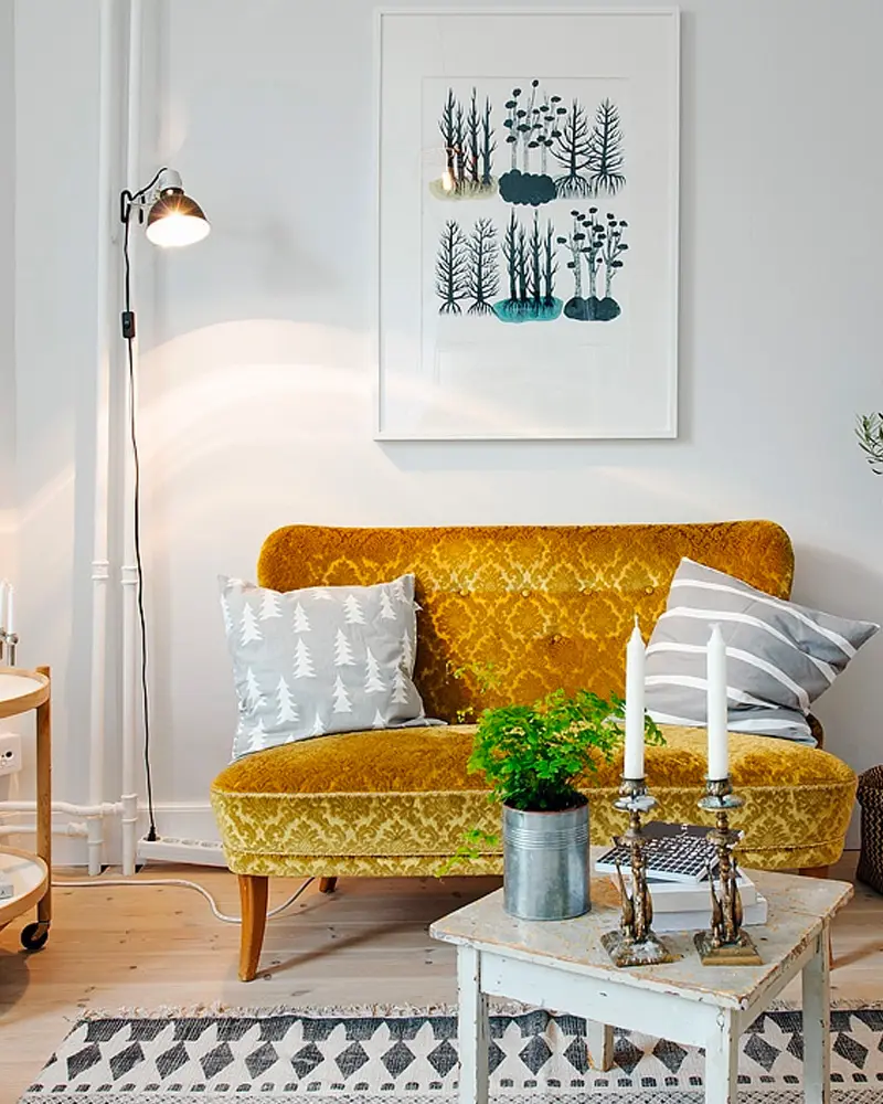 deco appartement vintage vegetal salon