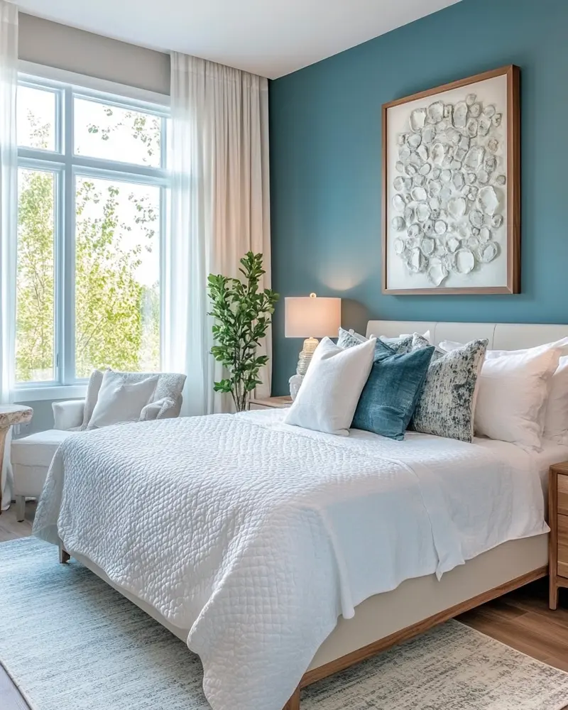 deco chambre bord de mer bleu