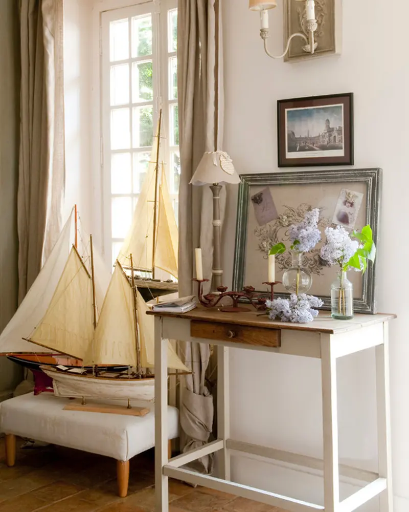 deco maison campagne romantique salon