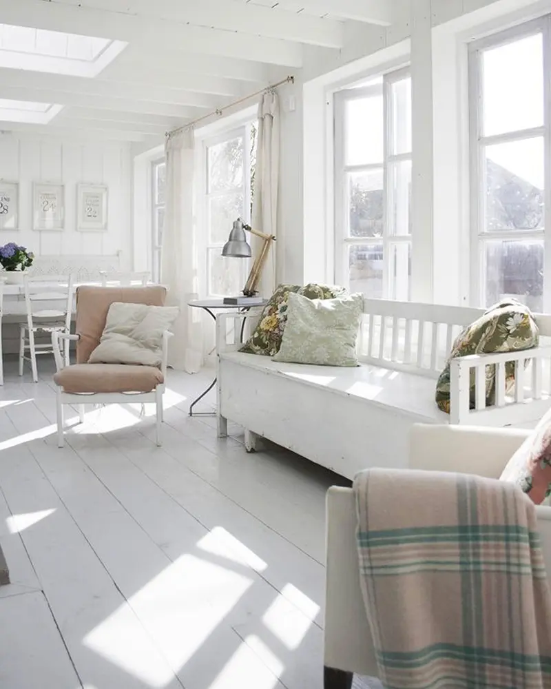 deco maison industrielle chic blanche salon