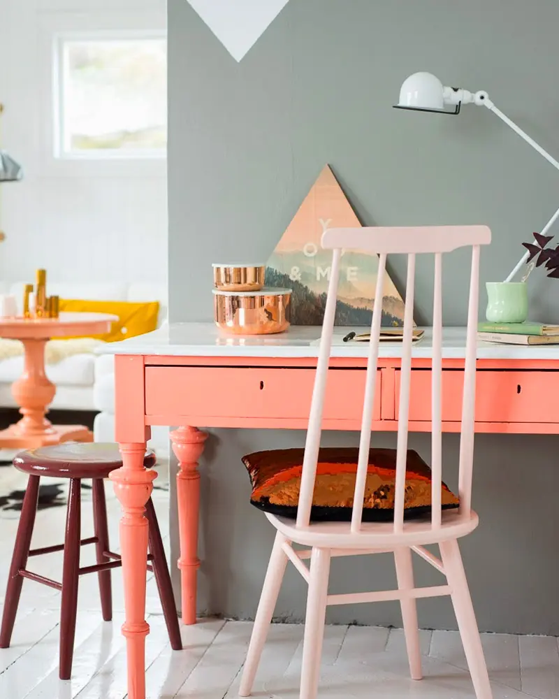 deco maison scandinave pastel bureau