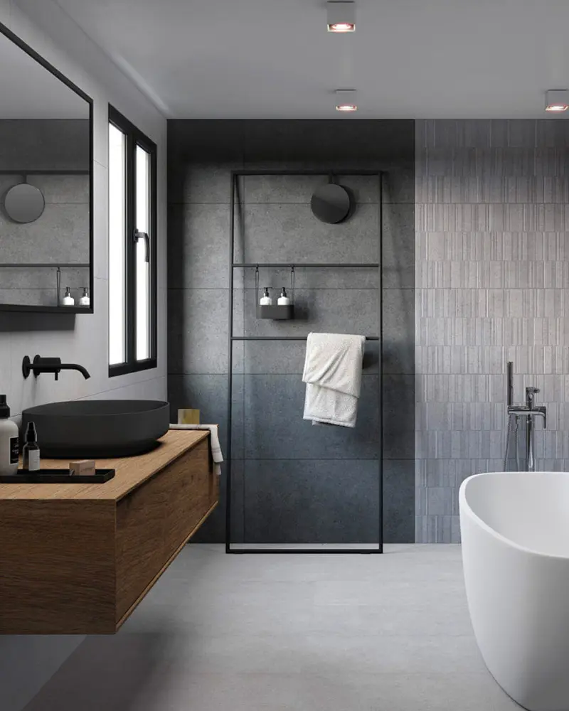 deco salle de bain beton moderne