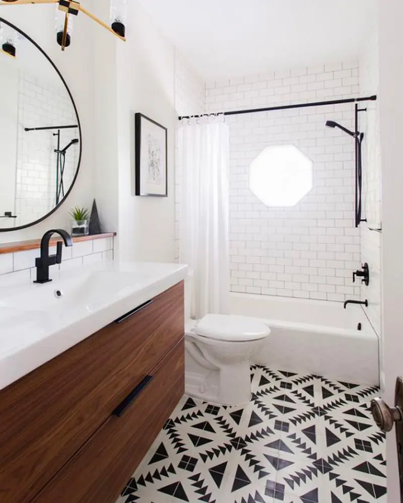 deco salle de bain cosy cocooning bois sombre