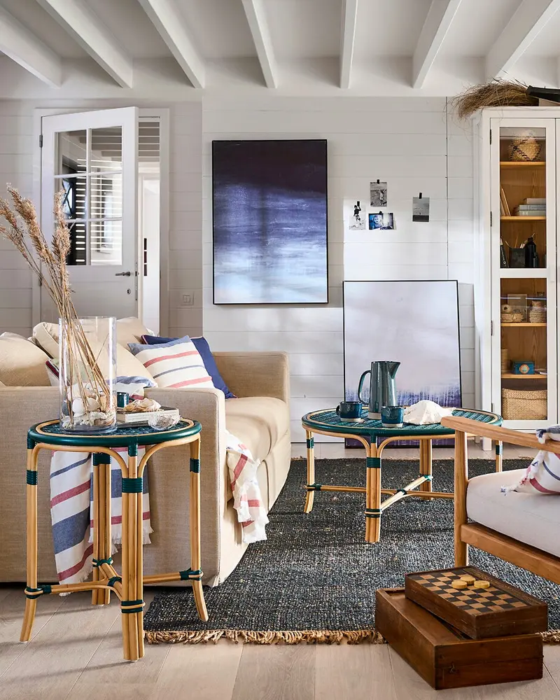 deco salon bord de mer rotin