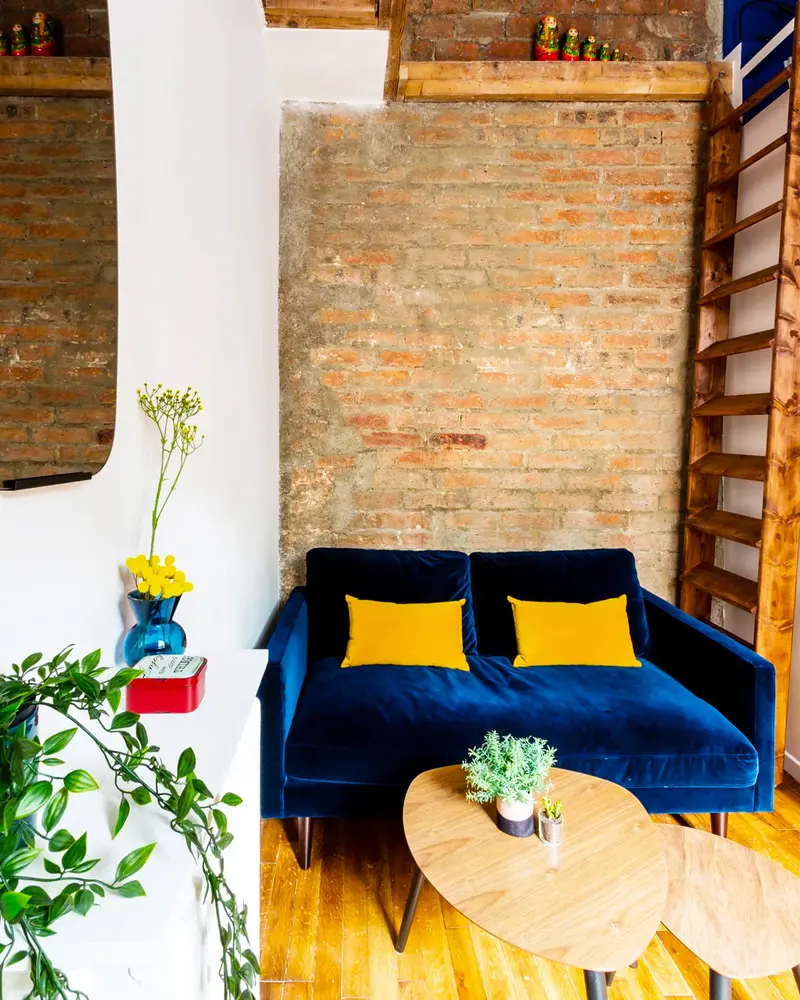 deco studio vintage industriel salon