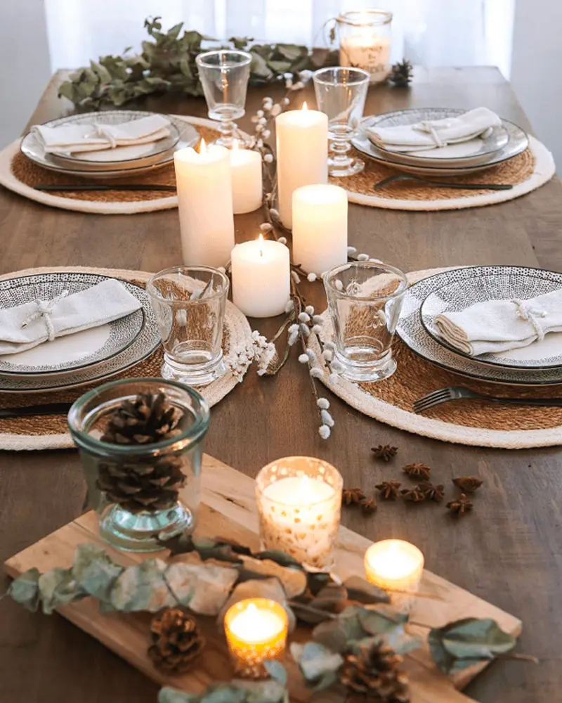 deco table noel bois