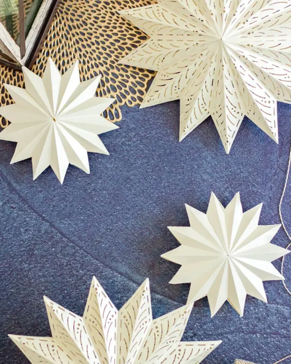 etoile noel papier perfore diy