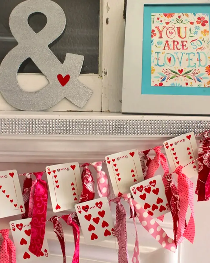 guirlande saint valentin diy cartes
