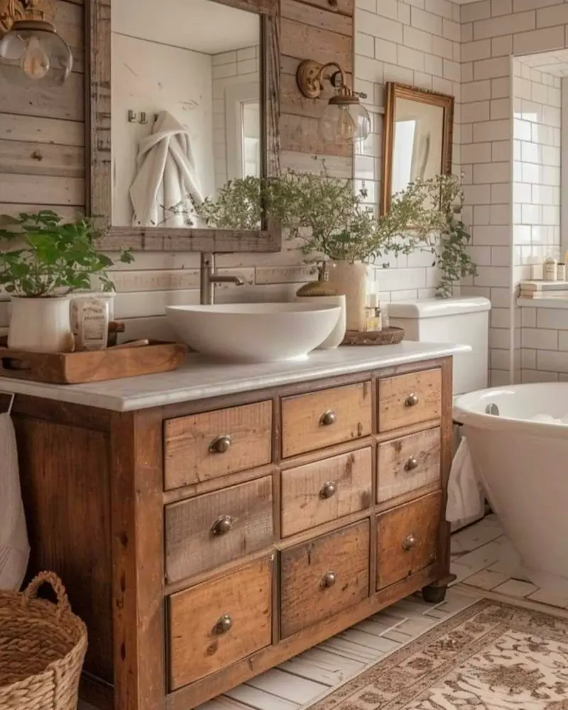 deco salle de bain campagne