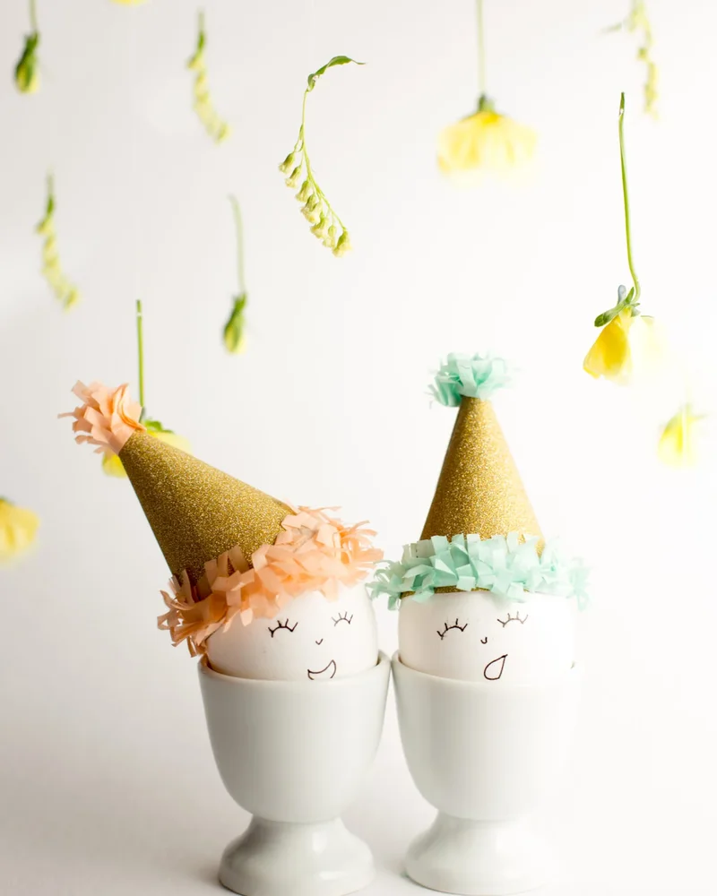 oeuf paques diy personnage chapeau